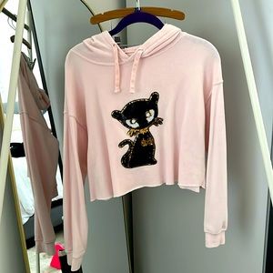 Kitty crop hoodie
